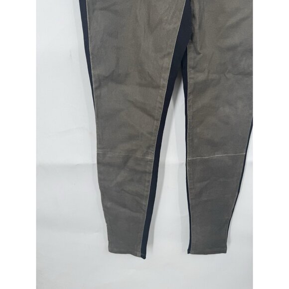 Theory Cullen Lambs Leather Legging Women 8 Brown Black NEW Western Granolagirl - Picture 6 of 8